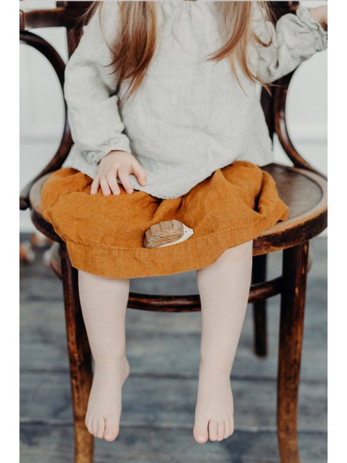 Fusta din in organic - La Petite Alice - Warm Linen Skirt