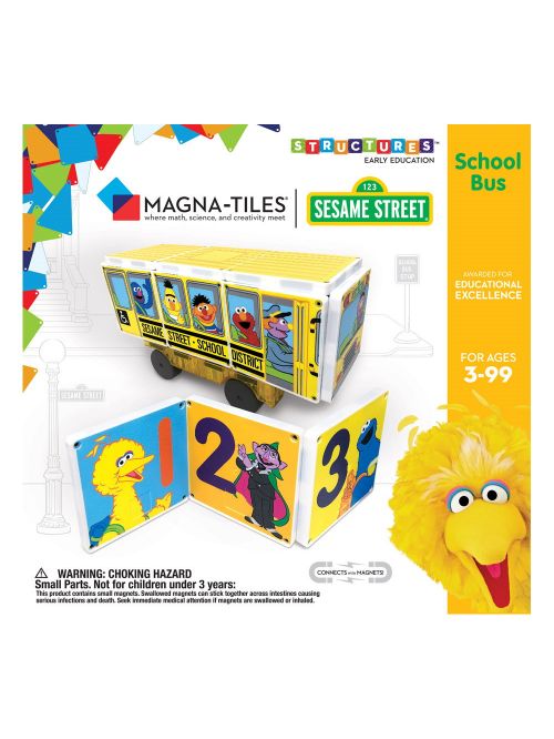 Sesame Street School Bus, Magna-Tiles Structures - CreateOn