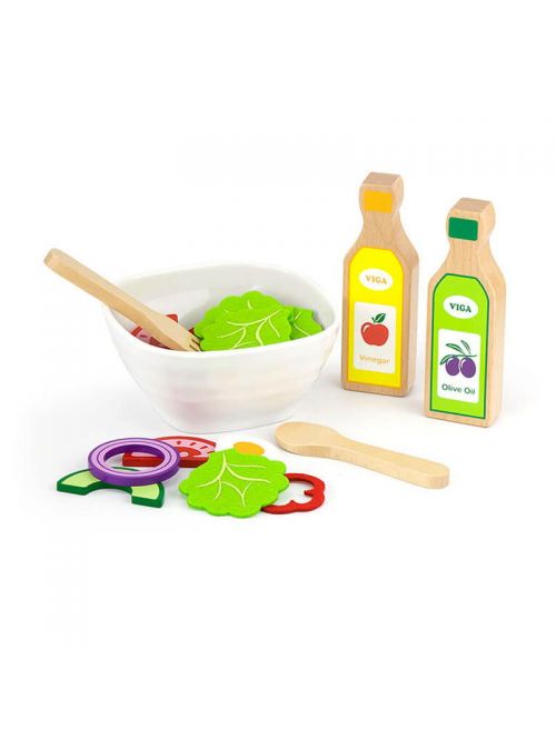 Set jucarie din lemn - Salata cu 36 piese - Viga