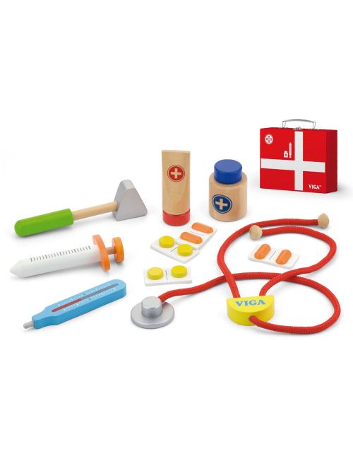 Trusa medicala in cutiuta cu accesorii din lemn - Viga